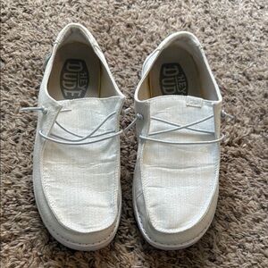 Hey Dude White Loafers Slip-On Casual Shoes